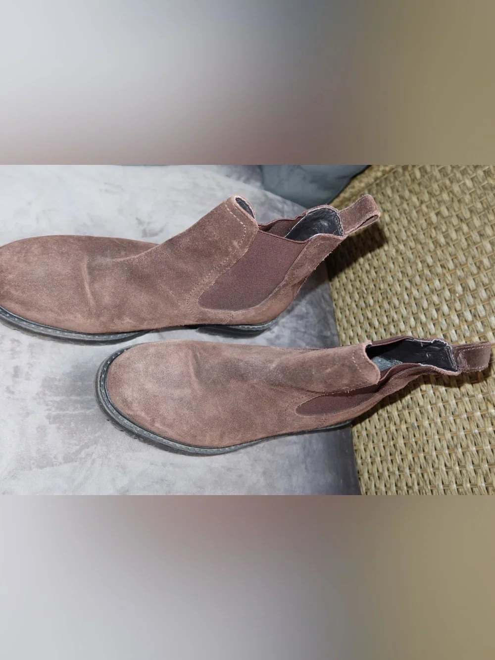 Zara Brown Suede Chelsea Boots